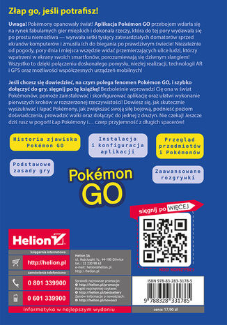 Tylna okładka: Pokémon GO. Ukryte oblicze Twojego miasta