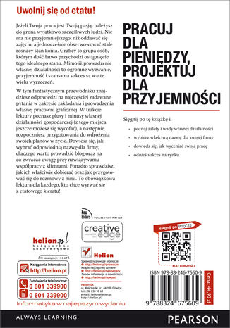 Tylna okładka: Pracuj dla pieniędzy, projektuj dla przyjemności. Podręcznik freelancera