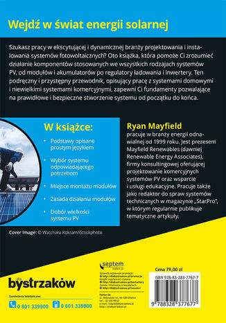 Tylna okładka: Fotowoltaika. Projektowanie i instalacja dla bystrzaków