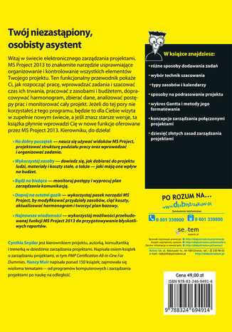 Tylna okładka: MS Project 2013 dla bystrzaków