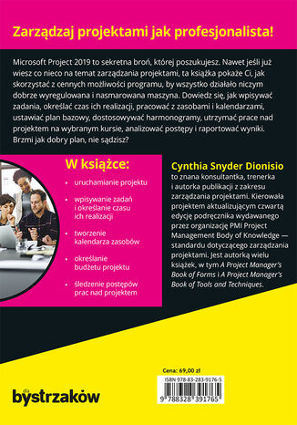 Tylna okładka: Microsoft Project 2019 dla bystrzaków