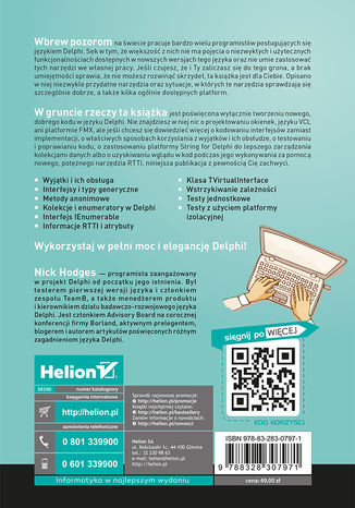 Tylna okładka: Programowanie w języku Delphi