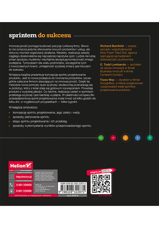 Tylna okładka: Sprint projektowy. Tworzenie produktów cyfrowych