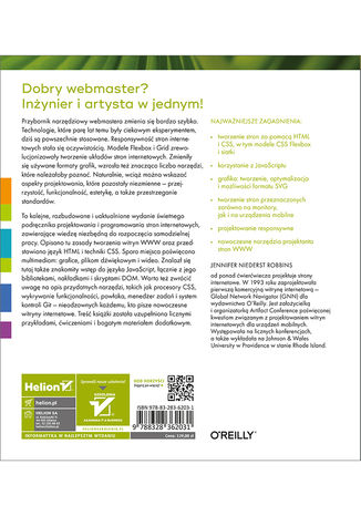 Tylna okładka: Projektowanie stron internetowych. Przewodnik dla początkujących webmasterów po HTML5, CSS3 i grafice. Wydanie V