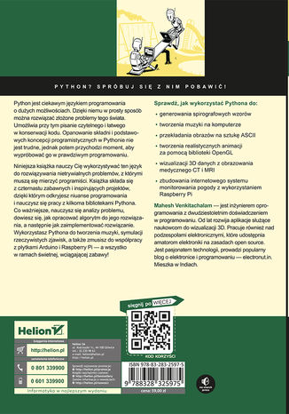 Tylna okładka: Python. 14 twórczych projektów dla dociekliwych programistów