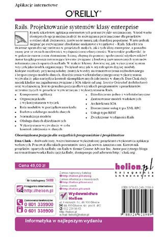Tylna okładka: Rails. Projektowanie systemów klasy enterprise