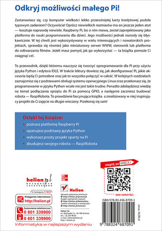 Tylna okładka: Raspberry Pi. Przewodnik dla programistów Pythona