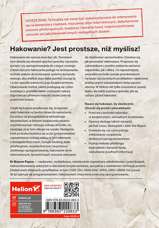 Tylna okładka: Go H*ck Yourself. Proste wprowadzenie do obrony przed cyberatakami