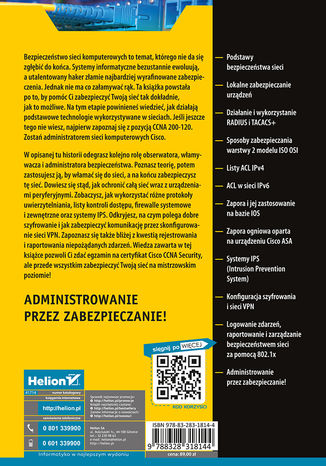 Tylna okładka: Security CCNA 210-260. Zostań administratorem sieci komputerowych Cisco