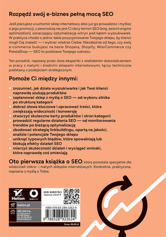 Tylna okładka: SEO dla małych i startujących sklepów internetowych