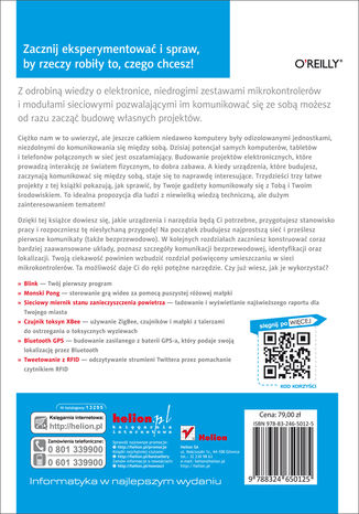 Tylna okładka: Spraw, by rzeczy przemówiły. Programowanie urządzeń elektronicznych z wykorzystaniem Arduino