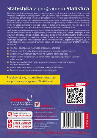 Tylna okładka: Statystyka z programem Statistica