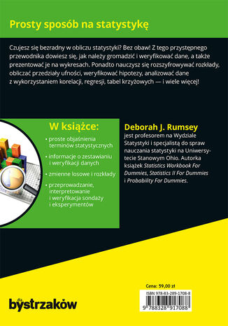 Tylna okładka: Statystyka dla bystrzaków. Wydanie II