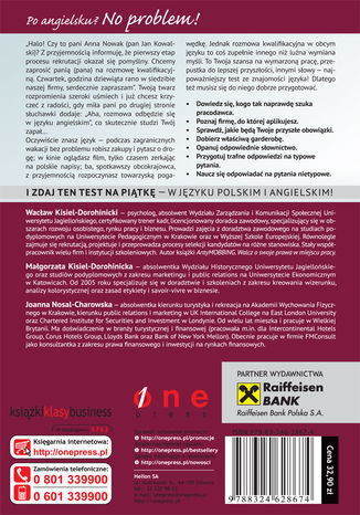 Tylna okładka: Successful interview. Jak odnieść sukces podczas rozmowy kwalifikacyjnej w języku polskim i angielskim