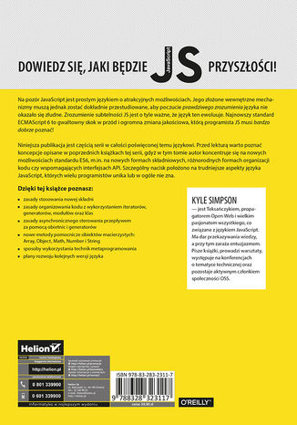 Tylna okładka: Tajniki języka JavaScript. ECMAScript 6 i dalej