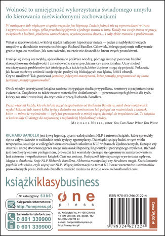 Tylna okładka: TRANSformacja. Hipnoza dla każdego