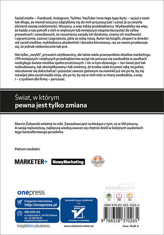 Tylna okładka: Twoja firma w social mediach. Podręcznik marketingu internetowego dla małych i średnich przedsiębiorstw. Wydanie III