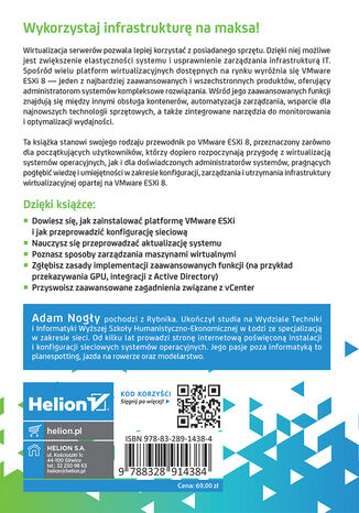 Tylna okładka: VMware vSphere ESXi 8. Instalacja, konfiguracja i wprowadzenie do vCenter