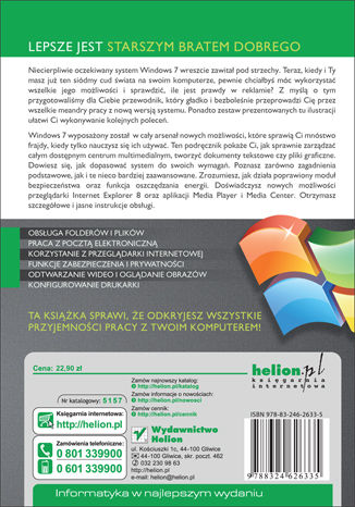 Tylna okładka: Windows 7 PL. Ilustrowany przewodnik