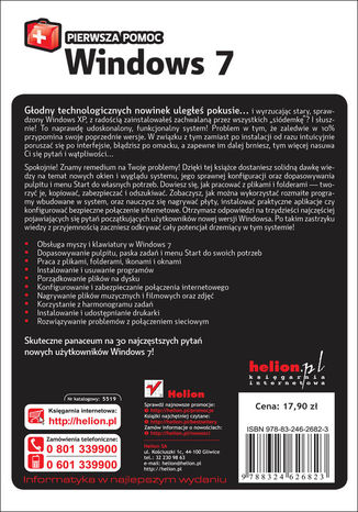 Tylna okładka: Windows 7 PL. Pierwsza pomoc