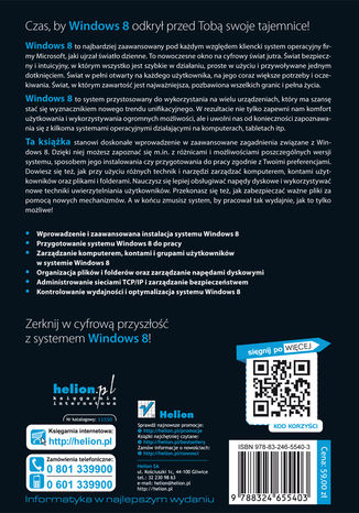 Windows 8 PL. Zaawansowana administracja systemem Andrzej Szeląg - tył okładki książki