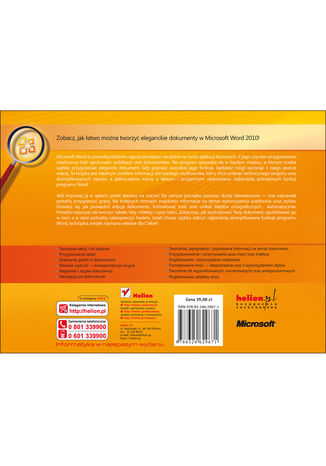 Microsoft Word 2010 PL. Praktyczne podejście Katherine Murray - tył okładki książki