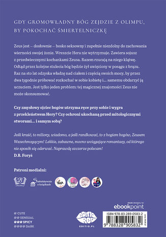 Tylna okładka: Wszystkie noce Zeusa. Boski romans