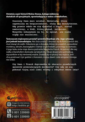 Tylna okładka: Zamrożone płomienie. Trylogia OXEN. cz. 3