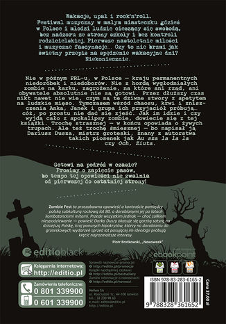 Zombie Fest Dariusz Dusza - tył okładki książki