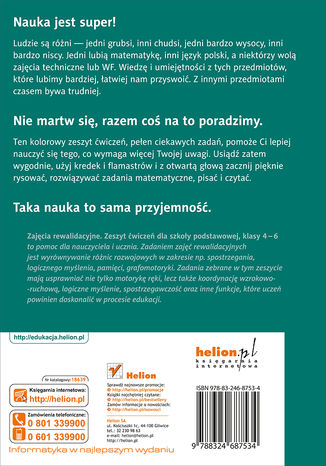 Tylna okładka: Zajęcia rewalidacyjne. Zeszyt ćwiczeń dla szkoły podstawowej, klasy 4-6