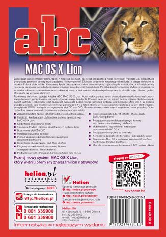 ABC MAC OS X Lion Piotr Wróblewski - tył okładki książki
