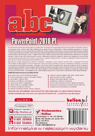 ABC PowerPoint 2010 PL Aleksandra Tomaszewska - tył okładki książki