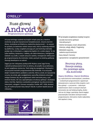 Android. Programowanie aplikacji. Rusz głową! Wydanie II Dawn Griffiths, David Griffiths - tył okładki książki