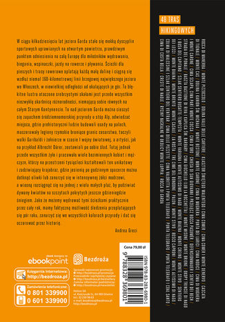 Jezioro Garda. 48 tras hikingowych Andrea Greci - tył okładki książki