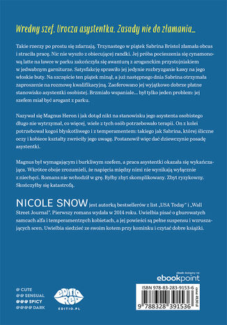 Biurowy tyran. Wredni szefowie z Chicago #1 Nicole Snow - tył okładki książki