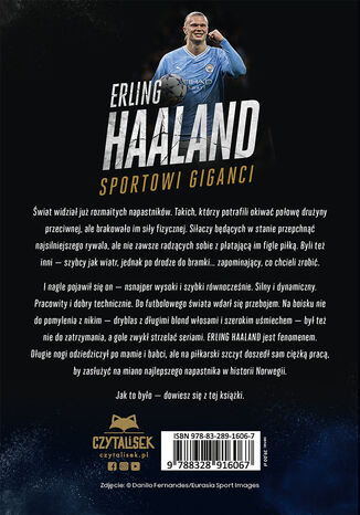 Erling Haaland. Sportowi giganci Mateusz Miga - tył okładki książki