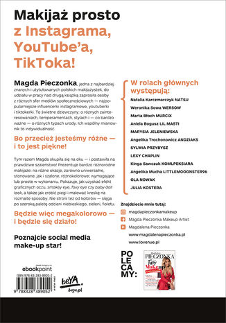 #LIKEASTAR. Make-up by Magdalena Pieczonka Magdalena Pieczonka - tył okładki książki