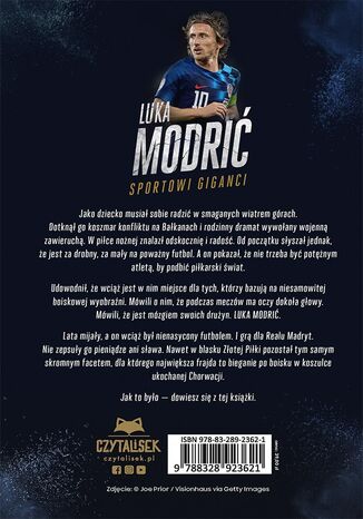 Luka Modrić. Sportowi giganci Justyna Krupa - tył okładki książki