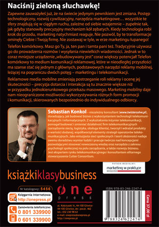 Marketing mobilny Sebastian Konkol - tył okładki książki
