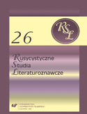 Rusycystyczne Studia Literaturoznawcze T. 26 red. Jadwiga Gracla, red. Halina Mazurek - okładka książki