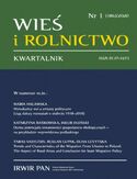 Wieś i Rolnictwo nr 1(186)/2020 Wieś i Rolnictwo nr 1(186)/2020