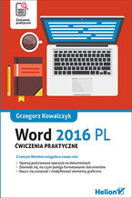 Okładka książki Word 2016 PL. Ćwiczenia praktyczne
