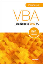 Ok�adka ksi��ki/ebooka  VBA dla Excela 2019 PL. 234 praktyczne przyk�ady