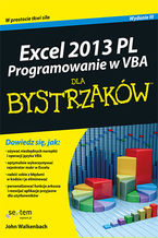 Okładka - Excel 2013 PL. Programowanie w VBA dla bystrzaków - John Walkenbach