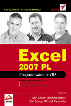 Okładka - Excel 2007 PL. Programowanie w VBA - John Green, Stephen Bullen, Rob Bovey, Michael Alexander