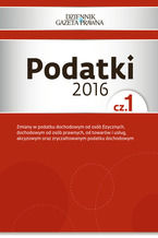 Okładka - Podatki 2016 cz. 1 - Tomasz Krywan
