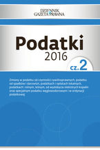 Okadka ksiki Podatki 2016 cz. 2