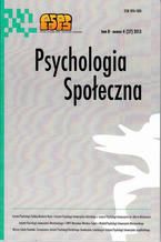 Okładka - Psychologia Społeczna nr 4(27)/2013 - Maria Lewicka