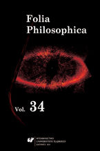 Okładka - Folia Philosophica. Vol. 34. Special issue. Forms of Criticism in Philosophy and Science - red. Dariusz Kubok