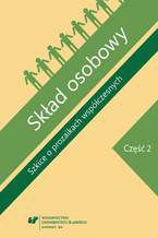 Okładka - Skład osobowy. Szkice o prozaikach współczesnych. Cz. 2 - red. Agnieszka Nęcka, Dariusz Nowacki, Jolanta Pasterska